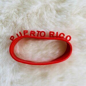 Kid’s Puerto Rico red silicone bracelet unisex